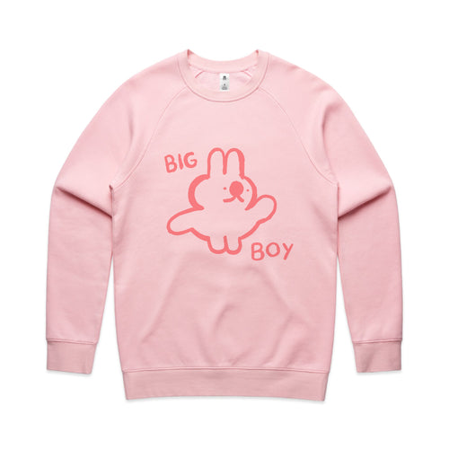 Big Boy Jumper by Lonely Kids Club. All clothing from our T-shirts to our shorts and hoodies are ethically made, and printed packed and shipped from Sydney.