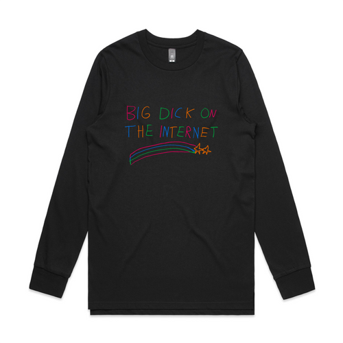 Big Dick On The Internet Tee by Lonely Kids Club. All clothing from our T-shirts to our shorts and hoodies are ethically made, and printed packed and shipped from Sydney.