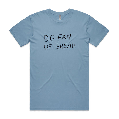 Big Fan Of Bread Tee by Lonely Kids Club. All clothing from our T-shirts to our shorts and hoodies are ethically made, and printed packed and shipped from Sydney.