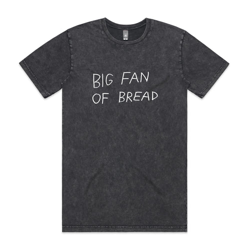 Big Fan Of Bread Tee by Lonely Kids Club. All clothing from our T-shirts to our shorts and hoodies are ethically made, and printed packed and shipped from Sydney.