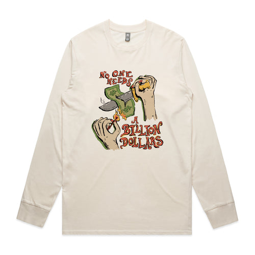 Billion Dollars Tee by Lonely Kids Club. All clothing from our T-shirts to our shorts and hoodies are ethically made, and printed packed and shipped from Sydney.