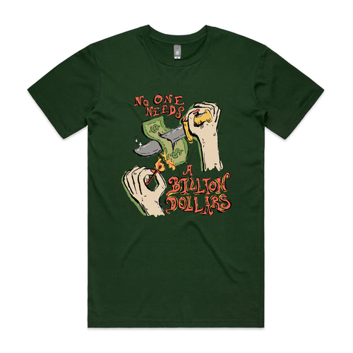 Billion Dollars Tee by Lonely Kids Club. All clothing from our T-shirts to our shorts and hoodies are ethically made, and printed packed and shipped from Sydney.