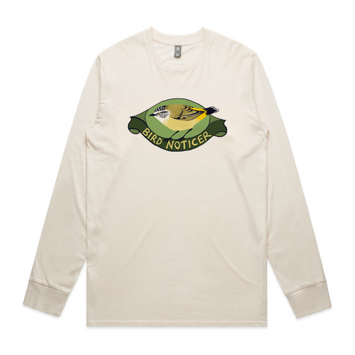 Bird Noticer Tee by Lonely Kids Club. All clothing from our T-shirts to our shorts and hoodies are ethically made, and printed packed and shipped from Sydney.