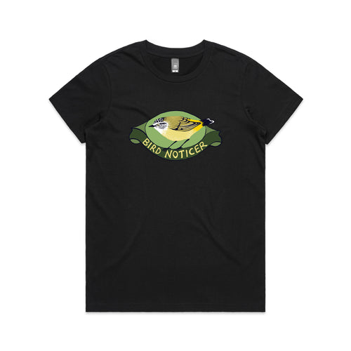 Bird Noticer Tee by Lonely Kids Club. All clothing from our T-shirts to our shorts and hoodies are ethically made, and printed packed and shipped from Sydney.