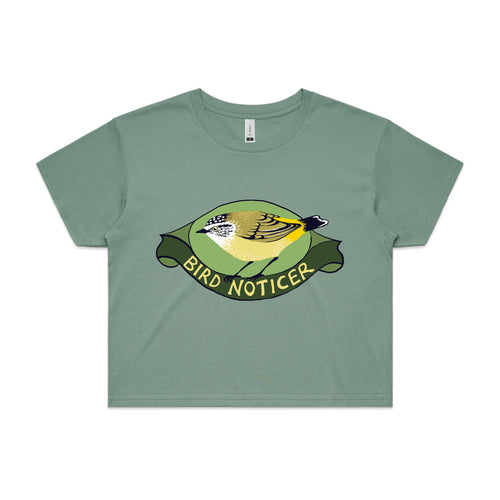 Bird Noticer Tee by Lonely Kids Club. All clothing from our T-shirts to our shorts and hoodies are ethically made, and printed packed and shipped from Sydney.
