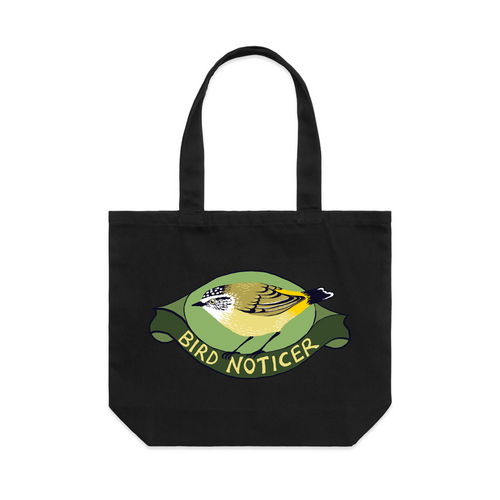 Bird Noticer Tote by Lonely Kids Club. All clothing from our T-shirts to our shorts and hoodies are ethically made, and printed packed and shipped from Sydney.