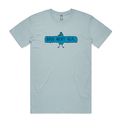 Birds Aren't Real Tee by Lonely Kids Club. All clothing from our T-shirts to our shorts and hoodies are ethically made, and printed packed and shipped from Sydney.