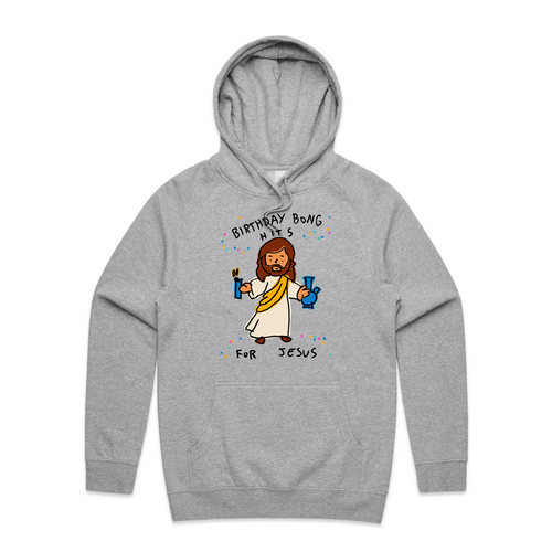 Birthday Bong Hits Hoodie by Lonely Kids Club. All clothing from our T-shirts to our shorts and hoodies are ethically made, and printed packed and shipped from Sydney.