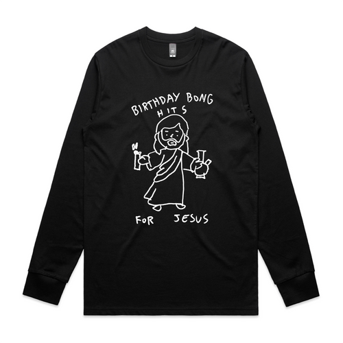 Birthday Bong Hits Tee by Lonely Kids Club. All clothing from our T-shirts to our shorts and hoodies are ethically made, and printed packed and shipped from Sydney.