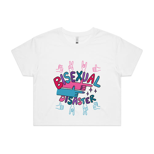 Bisexual Disaster Tee by Lonely Kids Club. All clothing from our T-shirts to our shorts and hoodies are ethically made, and printed packed and shipped from Sydney.