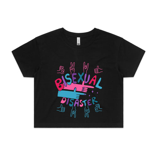 Bisexual Disaster Tee by Lonely Kids Club. All clothing from our T-shirts to our shorts and hoodies are ethically made, and printed packed and shipped from Sydney.