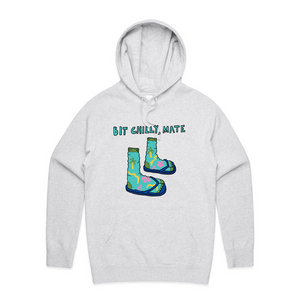 Bit Chilly Hoodie by Lonely Kids Club. All clothing from our T-shirts to our shorts and hoodies are ethically made, and printed packed and shipped from Sydney.