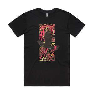 Black Cockatoo Swirl Tee by Lonely Kids Club. All clothing from our T-shirts to our shorts and hoodies are ethically made, and printed packed and shipped from Sydney.