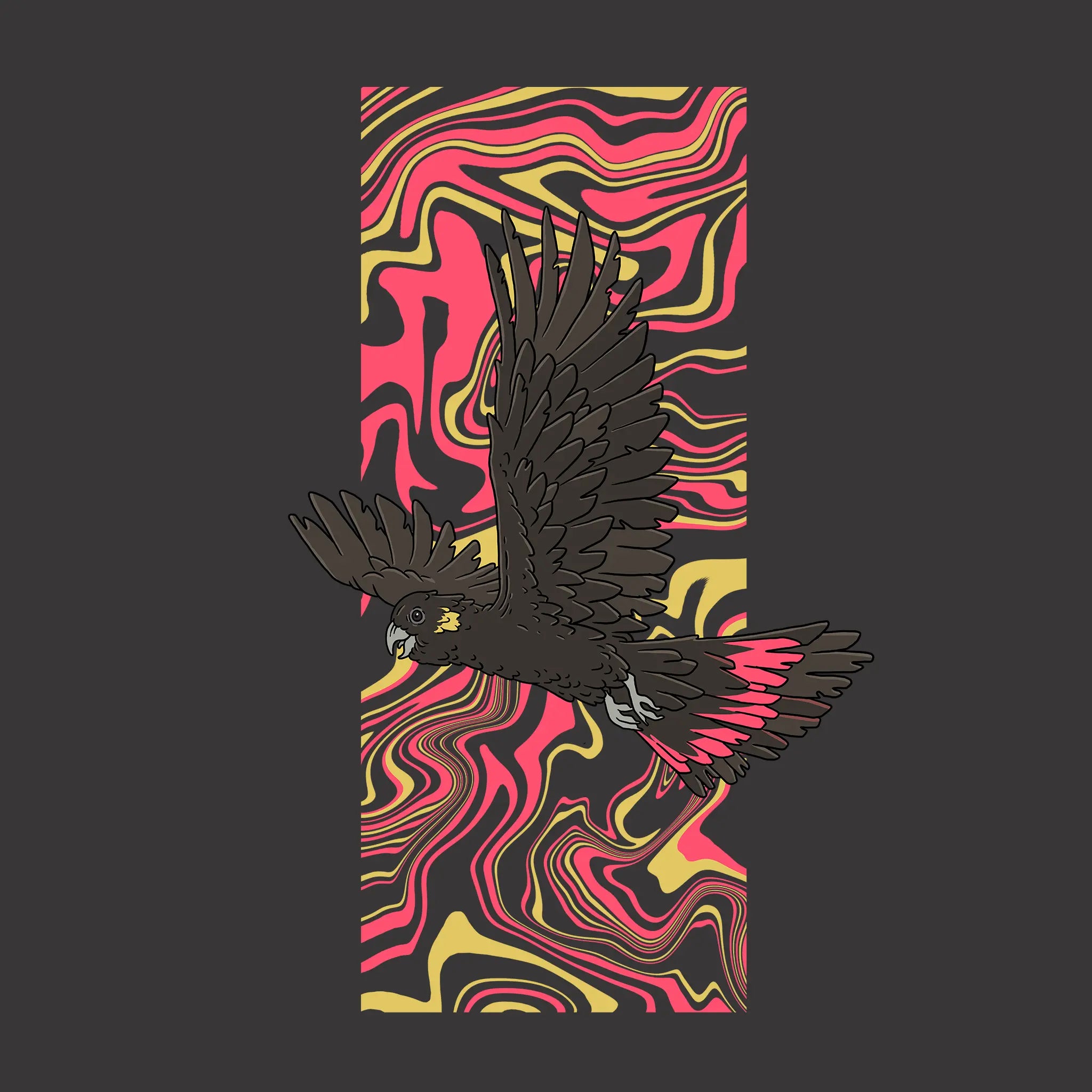 Black Cockatoo Swirl Tee