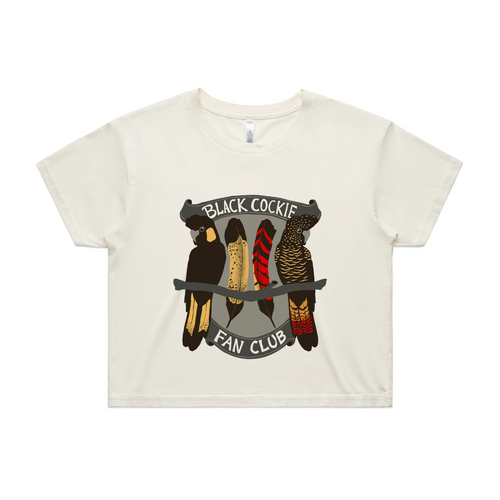 Black Cockie Fan Club Tee by Lonely Kids Club. All clothing from our T-shirts to our shorts and hoodies are ethically made, and printed packed and shipped from Sydney.