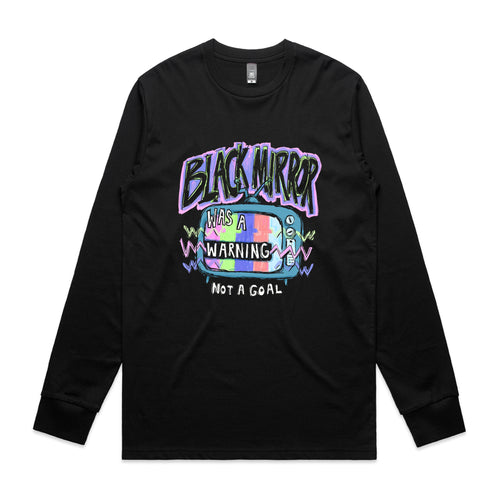 Black Mirror Tee by Lonely Kids Club. All clothing from our T-shirts to our shorts and hoodies are ethically made, and printed packed and shipped from Sydney.