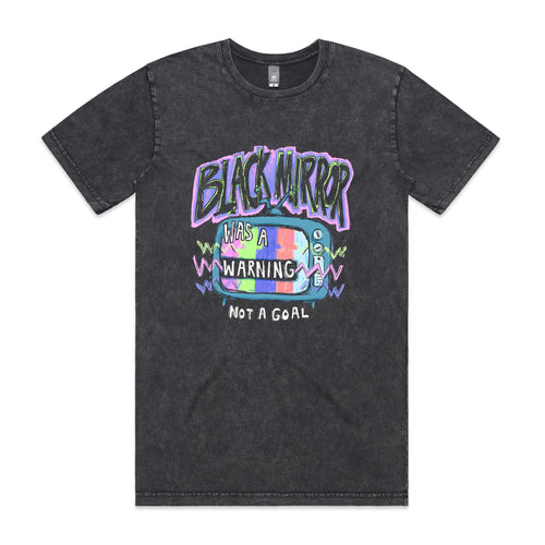 Black Mirror Tee by Lonely Kids Club. All clothing from our T-shirts to our shorts and hoodies are ethically made, and printed packed and shipped from Sydney.