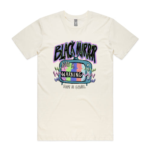 Black Mirror Tee by Lonely Kids Club. All clothing from our T-shirts to our shorts and hoodies are ethically made, and printed packed and shipped from Sydney.