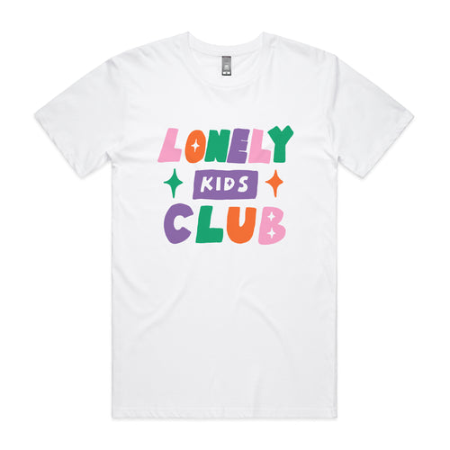 LKC Block Tee by Lonely Kids Club. All clothing from our T-shirts to our shorts and hoodies are ethically made, and printed packed and shipped from Sydney.