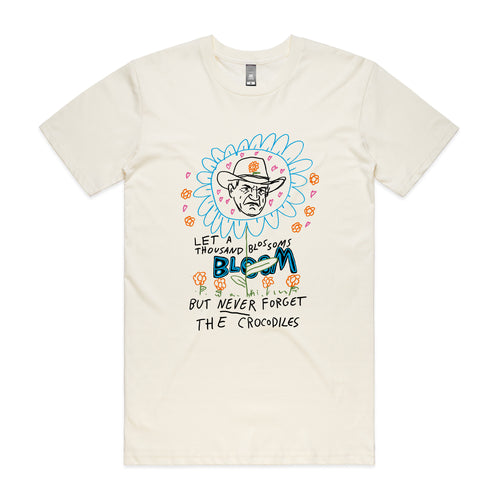 Blossoms Bloom Tee by Lonely Kids Club. All clothing from our T-shirts to our shorts and hoodies are ethically made, and printed packed and shipped from Sydney.