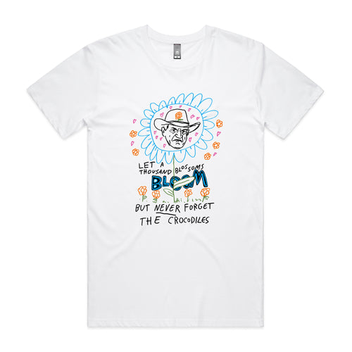 Blossoms Bloom Tee by Lonely Kids Club. All clothing from our T-shirts to our shorts and hoodies are ethically made, and printed packed and shipped from Sydney.