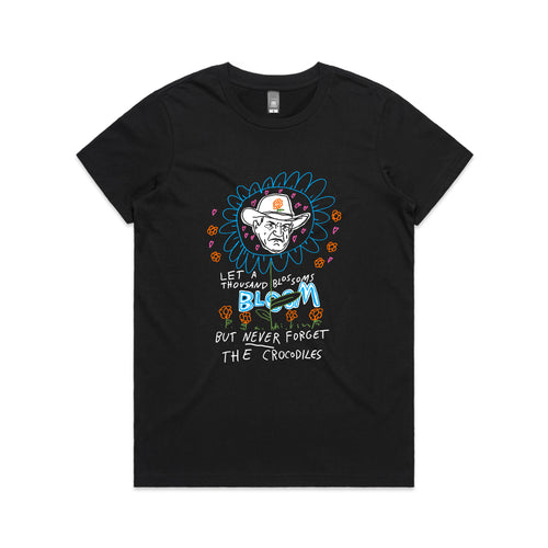 Blossoms Bloom Tee by Lonely Kids Club. All clothing from our T-shirts to our shorts and hoodies are ethically made, and printed packed and shipped from Sydney.
