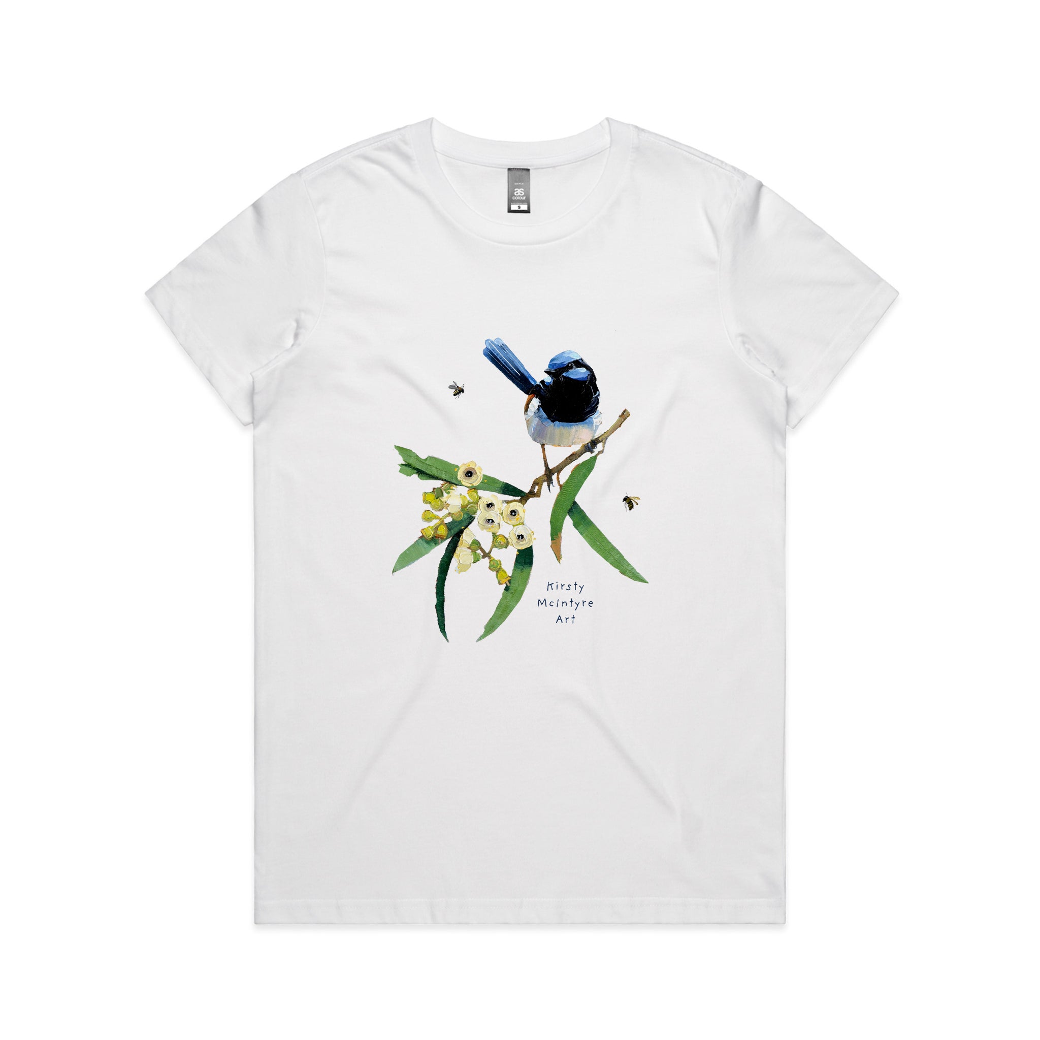 Blue Wren & Blossom Tee