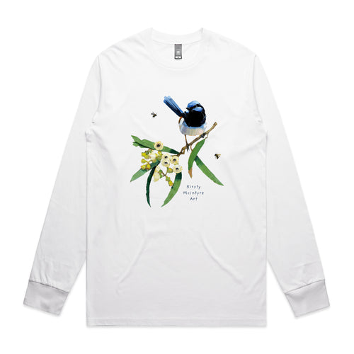 Blue Wren & Blossom Tee by Lonely Kids Club. All clothing from our T-shirts to our shorts and hoodies are ethically made, and printed packed and shipped from Sydney.
