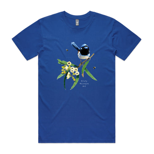 Blue Wren & Blossom Tee by Lonely Kids Club. All clothing from our T-shirts to our shorts and hoodies are ethically made, and printed packed and shipped from Sydney.