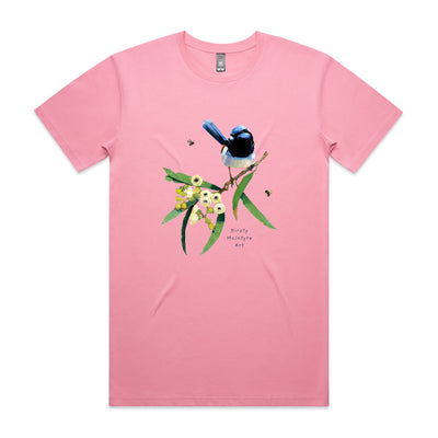 Blue Wren & Blossom Tee by Lonely Kids Club. All clothing from our T-shirts to our shorts and hoodies are ethically made, and printed packed and shipped from Sydney.