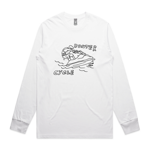 Boater Cycle Tee by Lonely Kids Club. All clothing from our T-shirts to our shorts and hoodies are ethically made, and printed packed and shipped from Sydney.