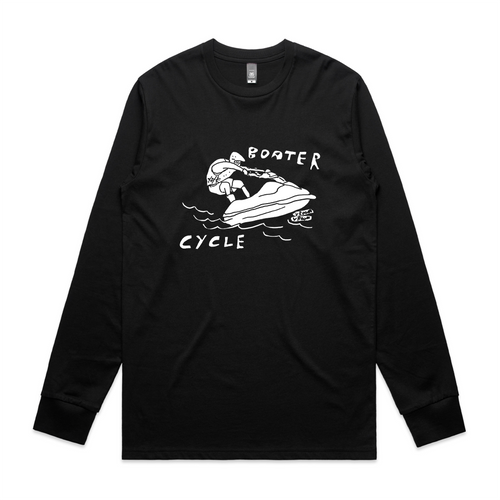 Boater Cycle Tee by Lonely Kids Club. All clothing from our T-shirts to our shorts and hoodies are ethically made, and printed packed and shipped from Sydney.