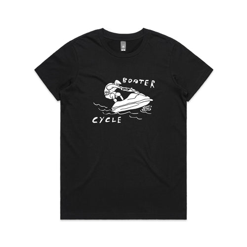 Boater Cycle Tee by Lonely Kids Club. All clothing from our T-shirts to our shorts and hoodies are ethically made, and printed packed and shipped from Sydney.