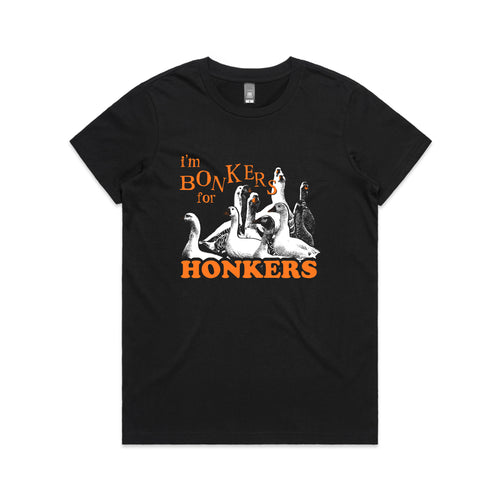 Bonkers For Honkers Tee by Lonely Kids Club. All clothing from our T-shirts to our shorts and hoodies are ethically made, and printed packed and shipped from Sydney.