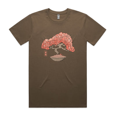 Bonsai Cat Tree Tee by Lonely Kids Club. All clothing from our T-shirts to our shorts and hoodies are ethically made, and printed packed and shipped from Sydney.