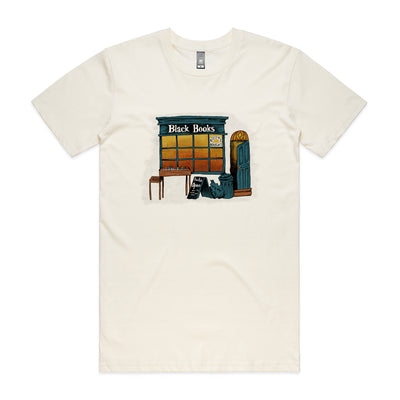 Book Store Tee by Lonely Kids Club. All clothing from our T-shirts to our shorts and hoodies are ethically made, and printed packed and shipped from Sydney.