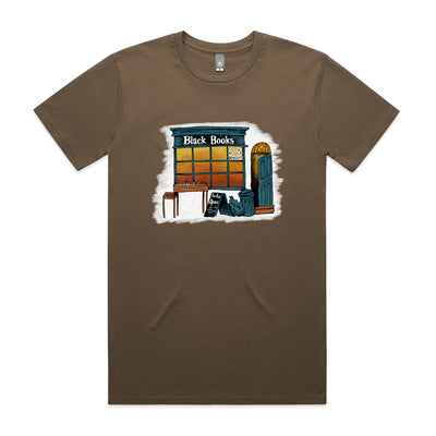 Book Store Tee by Lonely Kids Club. All clothing from our T-shirts to our shorts and hoodies are ethically made, and printed packed and shipped from Sydney.