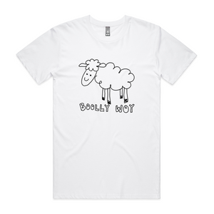 Boolly Woy Tee by Lonely Kids Club. All clothing from our T-shirts to our shorts and hoodies are ethically made, and printed packed and shipped from Sydney.