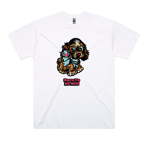 Born To Be Mild Oversized Tee by Lonely Kids Club. All clothing from our T-shirts to our shorts and hoodies are ethically made, and printed packed and shipped from Sydney.