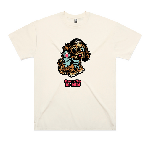 Born To Be Mild Oversized Tee by Lonely Kids Club. All clothing from our T-shirts to our shorts and hoodies are ethically made, and printed packed and shipped from Sydney.
