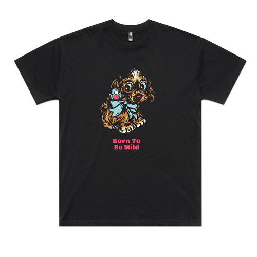 Born To Be Mild Oversized Tee by Lonely Kids Club. All clothing from our T-shirts to our shorts and hoodies are ethically made, and printed packed and shipped from Sydney.