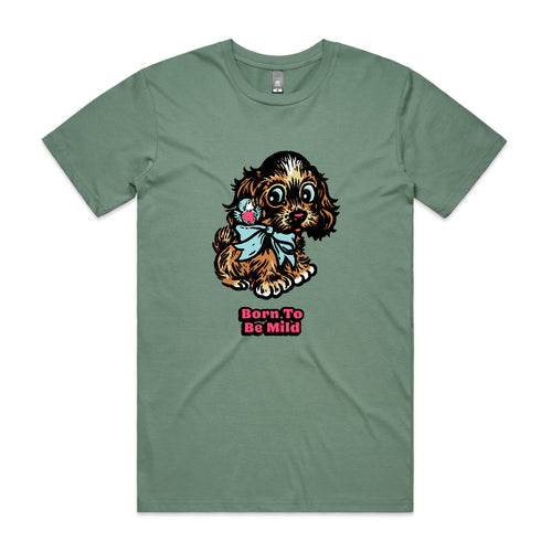 Born To Be Mild Tee by Lonely Kids Club. All clothing from our T-shirts to our shorts and hoodies are ethically made, and printed packed and shipped from Sydney.