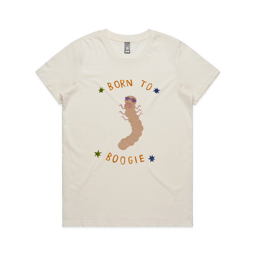 Born To Boogie Tee by Lonely Kids Club. All clothing from our T-shirts to our shorts and hoodies are ethically made, and printed packed and shipped from Sydney.