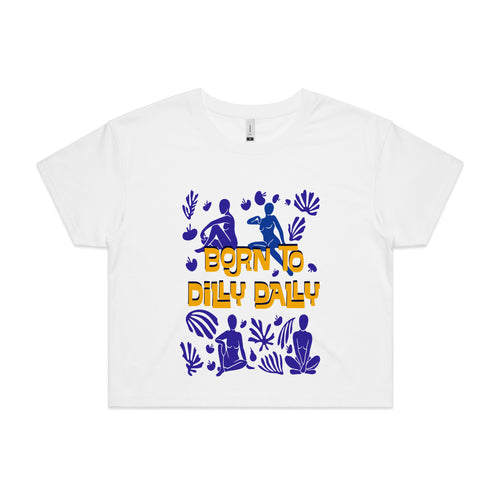 Born To Dilly Dally Tee by Lonely Kids Club. All clothing from our T-shirts to our shorts and hoodies are ethically made, and printed packed and shipped from Sydney.