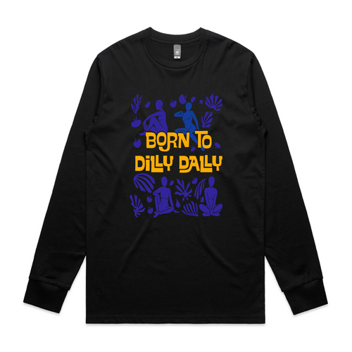 Born To Dilly Dally Tee by Lonely Kids Club. All clothing from our T-shirts to our shorts and hoodies are ethically made, and printed packed and shipped from Sydney.