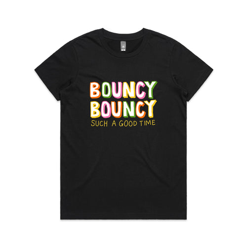 Bouncy Bouncy Tee by Lonely Kids Club. All clothing from our T-shirts to our shorts and hoodies are ethically made, and printed packed and shipped from Sydney.