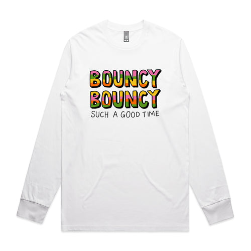 Bouncy Bouncy Tee by Lonely Kids Club. All clothing from our T-shirts to our shorts and hoodies are ethically made, and printed packed and shipped from Sydney.