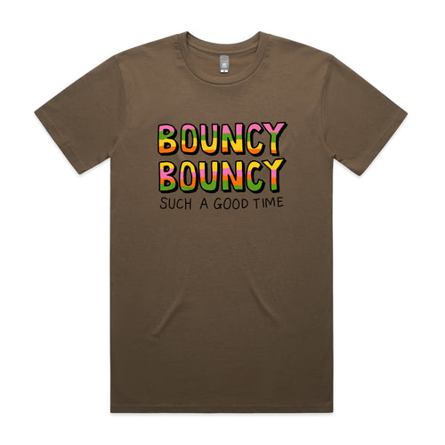 Bouncy Bouncy Tee by Lonely Kids Club. All clothing from our T-shirts to our shorts and hoodies are ethically made, and printed packed and shipped from Sydney.