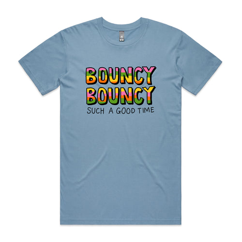 Bouncy Bouncy Tee by Lonely Kids Club. All clothing from our T-shirts to our shorts and hoodies are ethically made, and printed packed and shipped from Sydney.