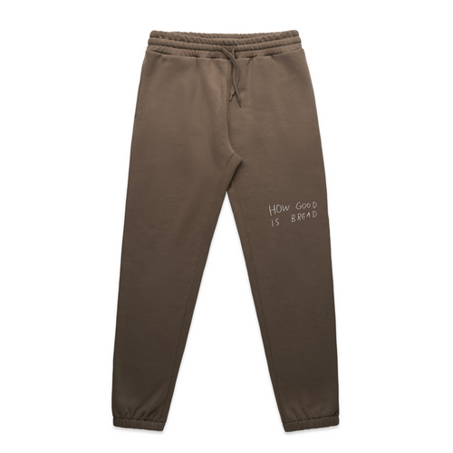 Bread Track Pants by Lonely Kids Club. All clothing from our T-shirts to our shorts and hoodies are ethically made, and printed packed and shipped from Sydney.